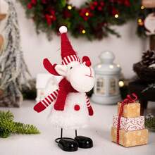 1pc Christmas Decorations Christmas Spring Foot Doll Snowman Ornament Desktop Decoration Santa Claus Home Decor Room Decor Winter