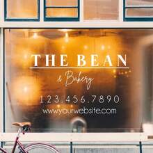 Personalized Business Window Decal - Custom Your Company Name Vinyl Decal, Customized Storefront Vinyl Logo Sticker, Personalized QR Code Lettering Sign For Office Window Door Car, Wall Decal Create Your Business Window Decal - White - View 7
