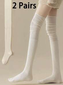 1/3 双女士卷边及膝袜，时尚又显腿长的袜子单品，JK 少女风，适合一年四季日常穿着，Y2k - 彩色 - 查看 16