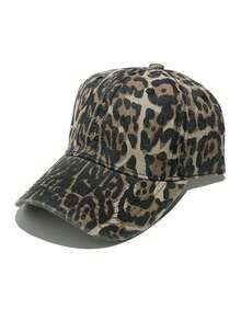 1pc Fashion Leopard Print Baseball Cap, Versatile Sun Hat For Women, Spring/Summer