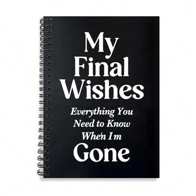 Juego de diarios de planificación del final de la vida - 1 pieza A5 "Mis últimos deseos" y 1 pieza A5 "¡Mierda! ¡Muerto! ¿Ahora qué?", encuadernados en espiral con indicaciones reflexivas para documentar los últimos deseos, los detalles del patrimonio y las despedidas emocionales, cubiertas duraderas ideales para la preservación del legado, perfecto para preparar a los seres queridos y navegar por el capítulo final de la vida, imprescindible para la planificación patrimonial y los hitos de la vida adulta