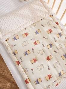 1件婴儿绉纱面料床垫垫，柔软蓬松绒垫，婴儿床软垫，儿童床棉质床垫，双面可用，可机洗 - 彩色 - 查看 9