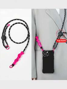 手机挂绳斜挎包背包肩带绳防摔耐用强烈对比色可调节创意任何手机壳适合女性送给母亲、家人、朋友、生日、节日的礼物手机挂饰、手机链