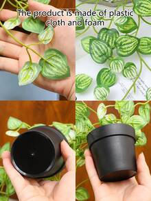 1 Stück 30CM(H) künstliche Fake Pflanze künstlicher Efeu in Topf, mit schwarzem Blumentopf, für Zuhause, Badezimmer Wandregal, Bücherregal, Innen- und Außendekoration, Valentinstag Geschenk, hervorragende Geschenkwahl