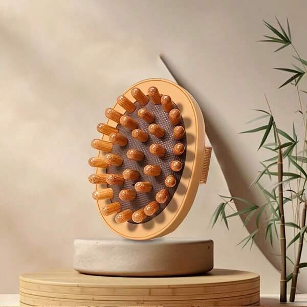 1pc Plastic Meridian Massage Brush - Handheld Manual Massage Comb With Built-In Handle,Multi-Purpose Relaxation Message Tool For Head, Abdomen And Legs, Ergonomic Design For Acupressure Relief