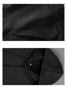 Rat Fink Graphic Sweatshirt ,Men's Double-Sided Printed Casual And Comfortable Hoodie, Casual And Versatile Coat In Autumn And Winter(1 PC) - màu đen - Xem 4