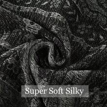 Paisley Pashmina Rave Shawl Scarf - Womens Reversible Jacquard Pashmina Wraps Evening Dresses - C#.黑色銀色 - 查看 5
