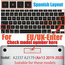 SDYIGOE 键盘保护套适用于 Macbook Air 13 英寸 2022 2021 2020 版 A2337 M1 A2179 带触控 ID 防水保护硅胶皮 - For Model:A2337 M1 A2179 Air13inch - 查看 13