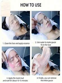 1 pieza Máscara facial suave de gasa - Alta absorción, herramienta de belleza DIY no irritante, adecuada para uso en salón y hogar, esencial para la belleza de las mujeres