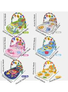 婴儿健身垫、趴着玩垫玩具、婴儿游戏垫和活动健身器、婴儿钢琴健身垫、新生儿和幼儿游戏垫、婴儿活动垫玩具（0-3-6-12个月）
