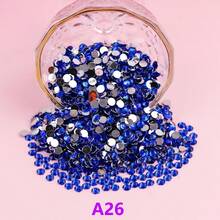 2毫米-6毫米树脂水钻，彩色，非热熔，平底，胶粘式，美甲宝石，闪亮水钻，果冻珠，适用于美甲、马克杯、瓶子、水杯、手机、化妆DIY配件、美甲用品 - 寶藍色 - 查看 13
