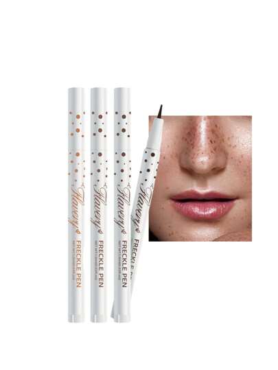 1 Penna per lentiggini naturali, Penna per lentiggini naturali a 4 colori, Impermeabile, Lunga durata, Macchie morbide, Naturalmente lenitiva, Trucco con protezione solare