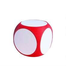 1 pieza Dado grande de pizarra blanca EVA con marcador gratis de 2.5 pulgadas/4 pulgadas, tablero de mensajes con superficie de escritura para aula, oficina y juegos, dado de pizarra blanca en blanco de seis caras - herramienta para maestros, selector de estudiantes, rompehielos de reuniones, prop de D&D, tomador de decisiones y tablero de notas (color aleatorio) - Multicolor - Ver 7