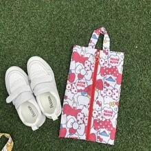 Sanrio 1 Stück tragbare Aufbewahrungstasche von Sanrio, Reißverschluss-Verschluss, multifunktionale Schuhbeutel, süßes Cartoon-Muster-Design, faltbare Reisetasche