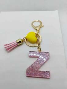 1 buc breloc cu litere engleze din rășină epoxidică Galaxy cu ciucure și decor cu inimă, cadou pentru prieteni și mame, accesorii de Halloween pentru Ziua Profesorilor