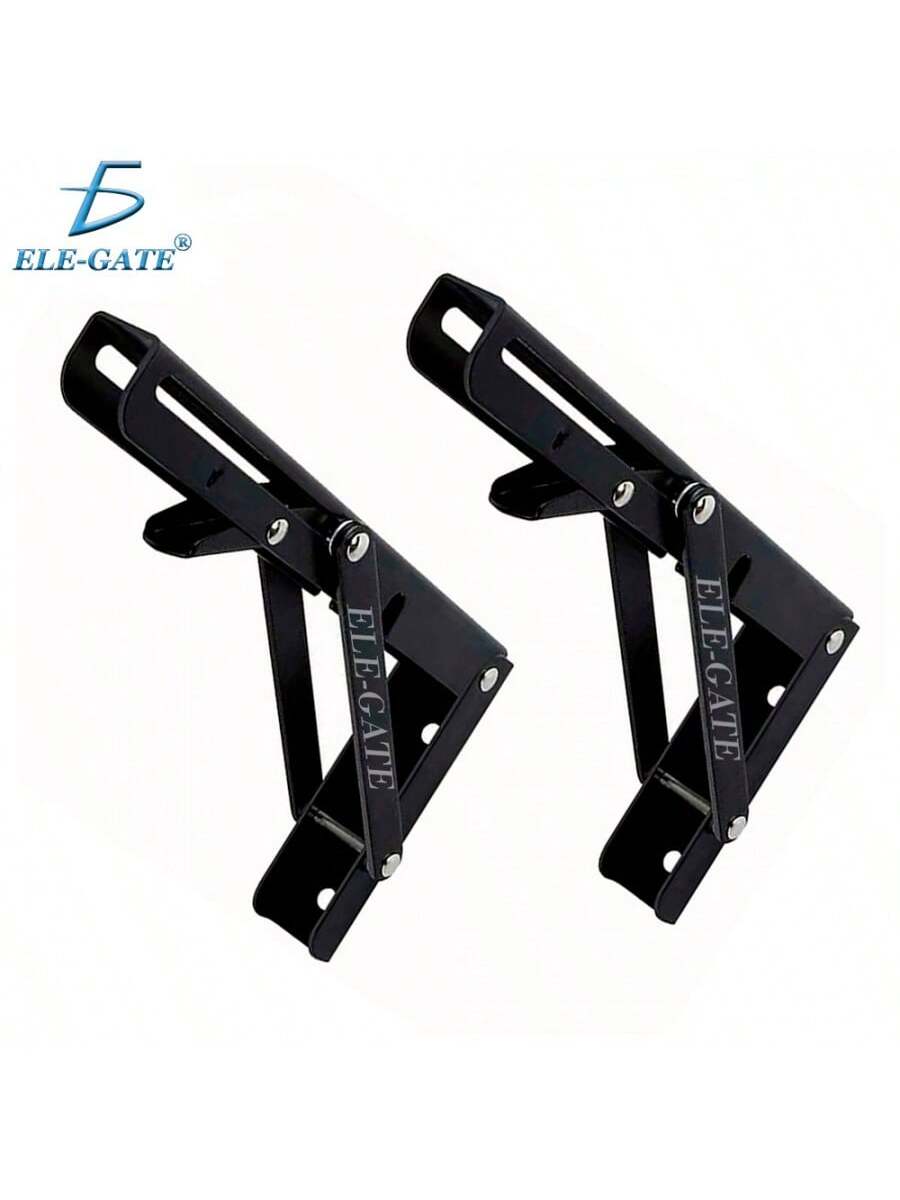 Brazo de soporte con bracket negro para estante