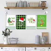 4pcs Christmas Kitchen Towels, Christmas Trees, Christmas Stockings, Christmas Hat Patterns, And Hand Towels Are Used For Cooking, Baking, And Cleaning During Winter Holidays. They Are Soft, Comfortable, And Highly Absorbent, Suitable For Home And Kitchen Decoration In Autumn And Winter. Christmas Set Home Decor Christmas Decorations Room Decor Christmas Decorations Home Christmas Gifts Christmas Decor