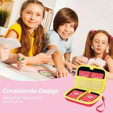 Hard Playing Card Game Carrying, Travel Storage Box Holds 300+ Trading Cards, Bag Holder Classic Board Game, Five Crowns SKYJO, PlayMonster And More Only - Black - 淺紅色 - 查看 8