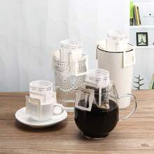 Filter Bag, Coffee Filter Paper, Tea Filter Bag, Disposable Filter Bag. Coffee Shop, Family Daily Coffee Filter Bag. Each Package Contains 50 Pieces. Hanging Ear Filter Bag, Suitable For Most Sizes Of Cups.