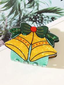 1 件可爱优雅的圣诞发夹，圣诞树铃铛发夹，女士发饰，防滑发夹，多功能发夹，适合圣诞节和派对场合秋季时尚爪夹冬季度假装女士