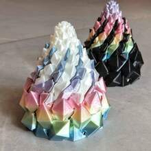 1pc 3D Printed Spiral Cone Volcano Shaped Decor, Plastic Material, Holiday Home Office Desk Decoration, Suitable For Thanksgiving, Birthday, Valentine's Day, Christmas, Bridal Shower, Bar And Adult Party, Wedding, Spring, Halloween
