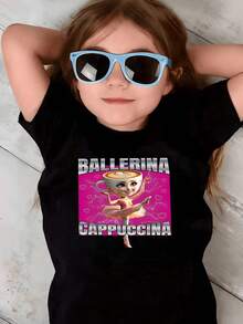 Diseño de bailarina capuchina en una taza para niña que ama la danza y el café que representa su energía y pasión es perfecta para una niña con sueños grandes - Negro - Ver 1