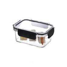 1pc Airtight Food Storage Container, Clear Plastic With Easy Lock Lid, Suitable For Grains, Rice, Pasta, Flour, Sugar, Kitchen Supplies Storage,