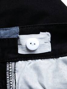 带字母刺绣的男童编织休闲裤，返校服装