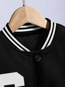 1pc Boys/Teens' Fashionable Casual American Style All-Match Bomber Jacket, Autumn/Winter