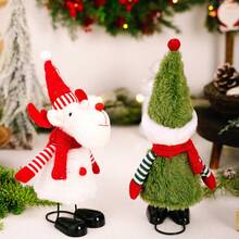 1pc Christmas Decorations Christmas Spring Foot Doll Snowman Ornament Desktop Decoration Santa Claus Home Decor Room Decor Winter