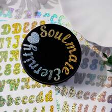 2000 Pieces 10 Sheets Vinyl Letter Stickers Small, 1/2 Inch Cursive Letter, Self-Adhesive Waterproof Alphabet Numbers For Scrapbooking Arts Crafts Water Bottle Mailbox DIY - Multicolor - View 6