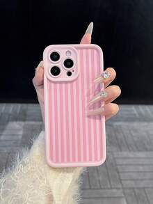 粉色竖条纹 TPU 防震全覆盖保护壳适用于 Apple 7 Plus/8 Plus/16/16 Plus/16 Pro/16 Pro Max/XR/XS Max/11/11 Pro/11 Pro Max/12/12 Pro/12 Pro Max/13/13 Pro/13 Pro Max/14/14 Pro/14 Plus/14 Pro Max/15/15 Pro/15 Plus/15 Pro Max，时尚新款手机壳 - 彩色 - 查看 1