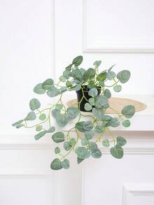 1 Stück 30CM(H) künstliche Fake Pflanze künstlicher Efeu in Topf, mit schwarzem Blumentopf, für Zuhause, Badezimmer Wandregal, Bücherregal, Innen- und Außendekoration, Valentinstag Geschenk, hervorragende Geschenkwahl