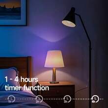 2 个智能遥控 RGB LED 灯泡，高容量电池，持久耐用，带遥控器，可充电 LED 灯泡，可拆卸，氛围灯，台灯，壁灯，球灯，应急灯，15 种彩色灯，USB 充电 LED 灯泡带挂钩 - 便携式高亮度，适用于卧室、客厅，可与遥控器一起使用，适用于各种灯具、户外、露营，多种颜色和白色可调 - 多款 - 查看 12