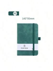 1pc A7 Lace-Up Notebook, A5 Skin-Feel Leather Student Diary Notebook, A6 Student Memo Daily Planner