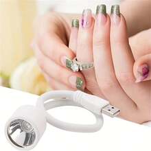 1pc USB Nail Dryer Lamp - Fast/LED Curing Light, No Battery Needed, Focused Beam Design, Suitable For Gel Nails, Home/Salon/Pedicure, Portable White Nail Lamp, Lightweight Durable Plastic, Fashionable Appearance, Essential For Nail Art Enthusiasts