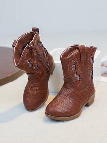 Girls' Boots Boots New Fashion Girls' Ankle Boots British Style Children's Boots - Brown - View 1