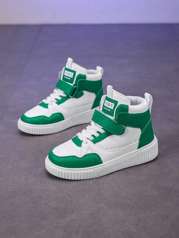 Kids Canvas Sneakers New Fashion Casual Leather Soft Sole Sports Shoes - Big Kids Anti-Slip Versatile Skate Shoes - Student High-Top White Shoes, Suitable For Outdoor Activities And Daily Wear