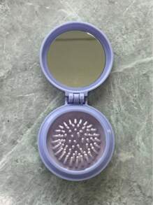 3 Peças Mini Escova de Cabelo para Bolsa, Escova de Cabelo Pequena e Portátil para Bolso para Meninas com Espelho, Tamanho de Viagem (Cores Mistas)