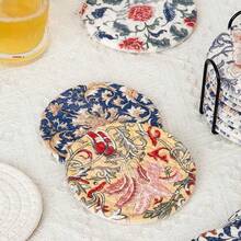 Posavasos, agarradera y mantel individual tejidos de cuerda de algodón estilo nórdico, con aislamiento térmico grueso, tejidos con hilo de algodón redondo