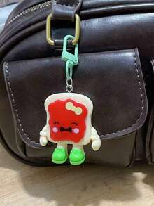 Cute Cartoon Realistic Toast Bread Slice Bag Charm Bag Accessory Winter Fall Y2K