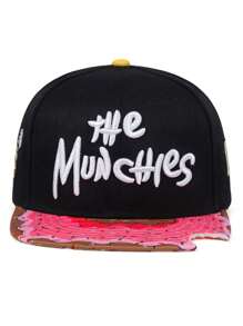 Personalized Donut Pattern Snapbacks Baseball Cap, Casual American Style Adjustable Hat, Unisex Suitable For Spring, Autumn, Summer, Student, Hip Hop, Skateboarding - Blue - View 7