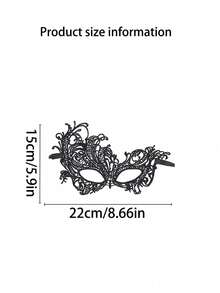 1 pièce Masque élégant noir, bleu et rouge à demi-visage avec un design de phénix complexe - Accessoire sexy pour les fêtes et Halloween