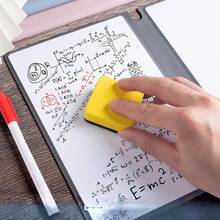 1 Erasable Notebook With 6 Pens + Eraser + Cloth, Removable Writing Board, High-Quality A4 Student/Children Sketchbook, A5 Scratch Paper Notebook, Work Goal Planner Board (Random Color Eraser)