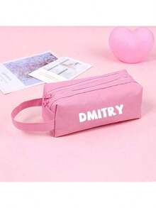 Customized Cute Pencil Case, Storage Bag, Personalized Storage Bag, Cosmetic Bag, Multi-Functional Travel Accessory Pouch, Space-Saving, Fashionable, Tidy, Compact, Casual, Basic Style, Unique Treasure, Holiday Gift, Excellent Choice, Ideal Gift For Girlfriend, Family, Friends On Anniversary, Back To School, School Supplies, School Gift, Office, School, Classroom Use, Teacher Gift - Multicolor - View 10