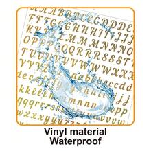 2000 Pieces 10 Sheets Vinyl Letter Stickers Small, 1/2 Inch Cursive Letter, Self-Adhesive Waterproof Alphabet Numbers For Scrapbooking Arts Crafts Water Bottle Mailbox DIY - Multicolor - View 8