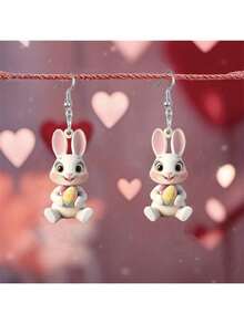 Pendientes colgantes de pollo acrílico de doble cara - Elegantes accesorios de moda colgantes, joyas encantadoras para mujeres, hipoalergénicos, adecuados para uso diario, fiestas y regalos, accesorio para todas las temporadas, un regalo ideal para familiares y amigos