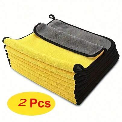5pcs Absorbent Microfiber Cleaning Towels - Ultra Soft Quick-Drying Reusable Wipes For Car Detailing, Boat Maintenance, Kitchen Countertops, Bathroom Surfaces, Pet Care & Window Cleaning | Multipurpose Cleaning Cloth, Auto Detailing Supplies, Household Cleaning Tools, Heavy Duty, Lint Free, Streak Free