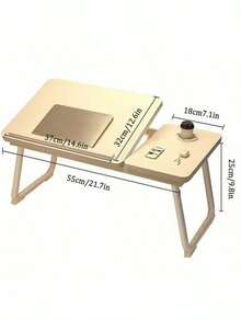 Multifunktionaler, verstellbarer Laptop-Nachttisch, klappbarer Schreibtisch mit Getränkehalter und Handyhalterung, geeignet für Homeoffice, Arbeitszimmer, Lesen und Wohnheim. Aus Holz gefertigt, stabil und langlebig, leicht und tragbar, keine Installation erforderlich, geeignet für Schlafzimmer, Sofa, Arbeitszimmer und viele weitere Einsatzbereiche. Moderner und schlichter Stil. Die geräumige Schreibtischplatte bietet Platz für Computer, Bücher, Getränke und Schreibwaren. Höhe und Winkel sind verstellbar, um unterschiedlichen Sitzbedürfnissen gerecht zu werden. Die Oberfläche ist glatt und leicht zu reinigen. Die Kanten sind abgerundet, um Stöße zu vermeiden. Geeignet für Erwachsene und Studenten.
