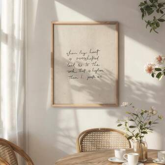 1 幅诗篇 61:2 墙壁艺术画现代基督教印刷帆布画圣经经文海报简约圣经装饰适用于客厅、卧室或大学宿舍办公室房间装饰礼物送给她无框或有框